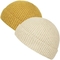 Kısa Ağız Yetişkin Boyutlu Sarı Akrilik Düz Örgü Bere Şapkalar