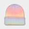 Kız Batik Boya Degrade Renk Açık Esnek Kalın Kış Şapka için 56cm Örgü Bere Şapkalar