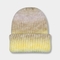 Kız Batik Boya Degrade Renk Açık Esnek Kalın Kış Şapka için 56cm Örgü Bere Şapkalar