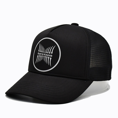 Siyah Süblimasyon Beş Panelli Trucker Şapka Özel Moda File Snapback 5 Panelli Trucker Şapka